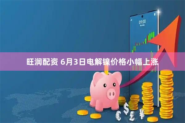 旺润配资 6月3日电解镍价格小幅上涨